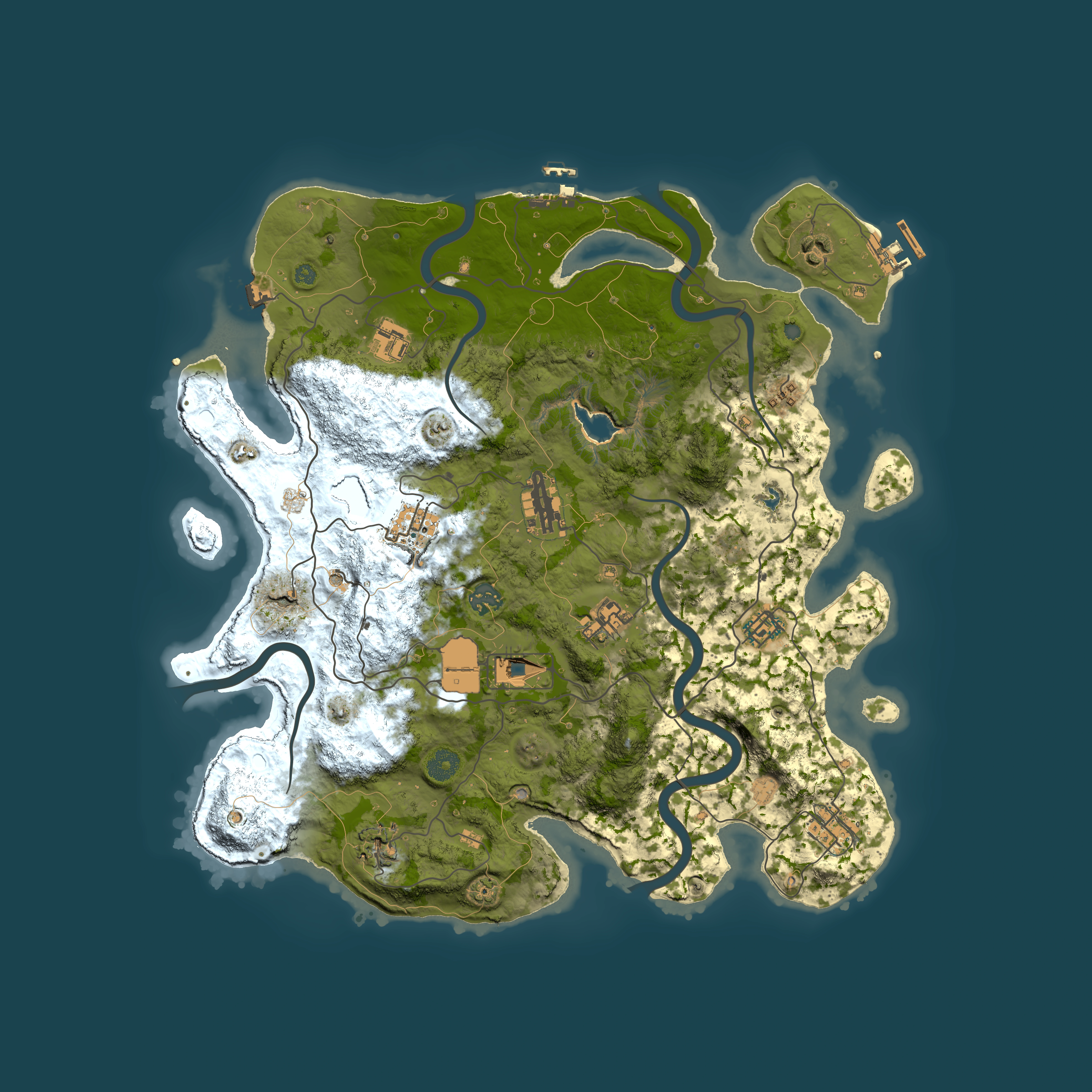 Full top-down render of Rust map seed 60084744, 4000x4000m