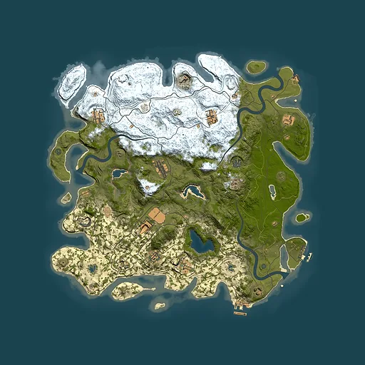 Rust map seed 2109426852, 4500x4500m top-down preview