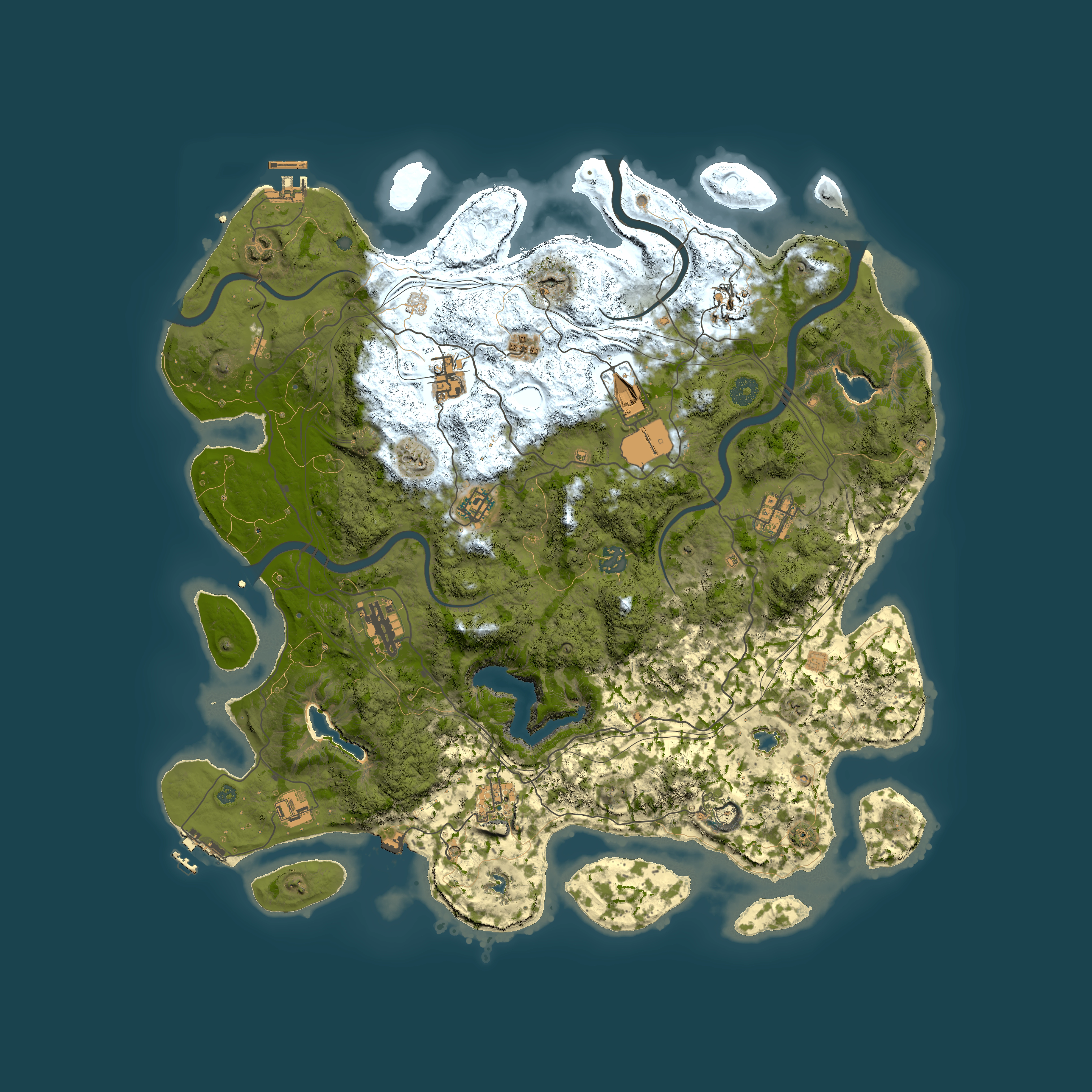 Full top-down render of Rust map seed 1734329823, 4500x4500m