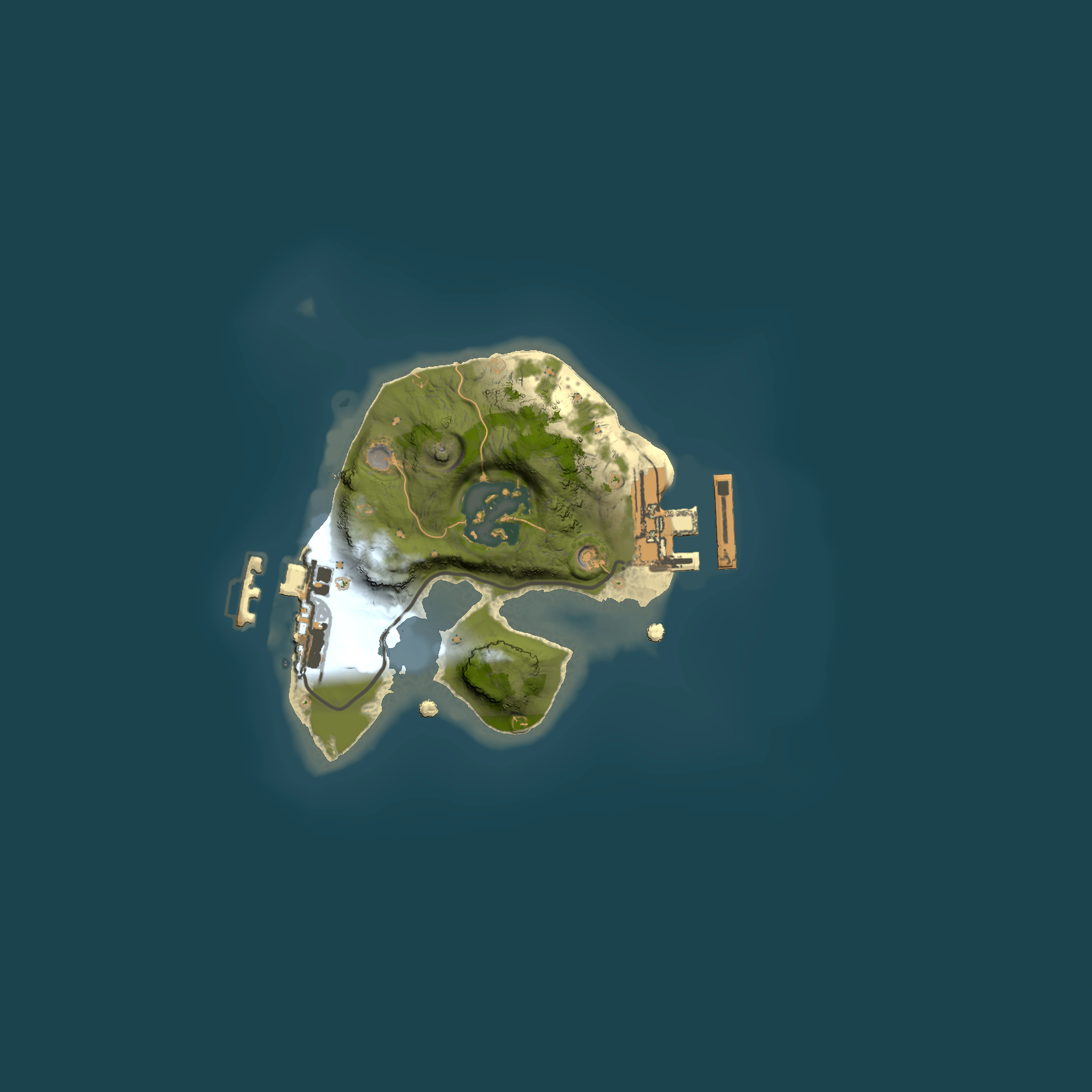 Full top-down render of Rust map seed 1925427661, 1500x1500m