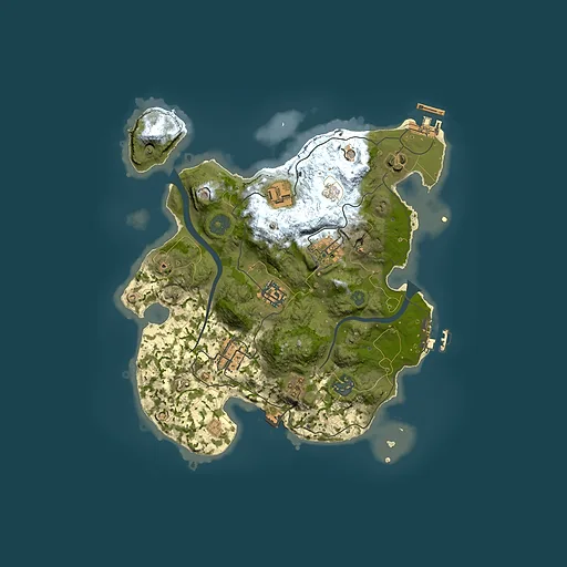 Rust map seed 1091173485, 3000x3000m top-down preview