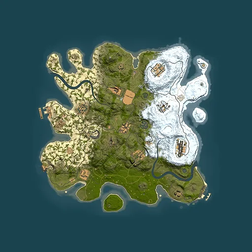 Rust map seed 1338633497, 3500x3500m top-down preview