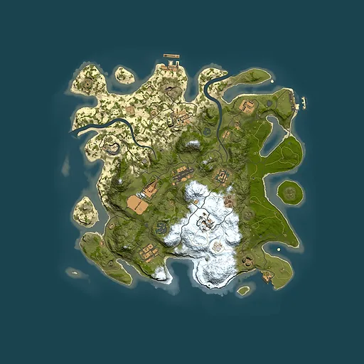Rust map seed 1857816890, 3500x3500m top-down preview
