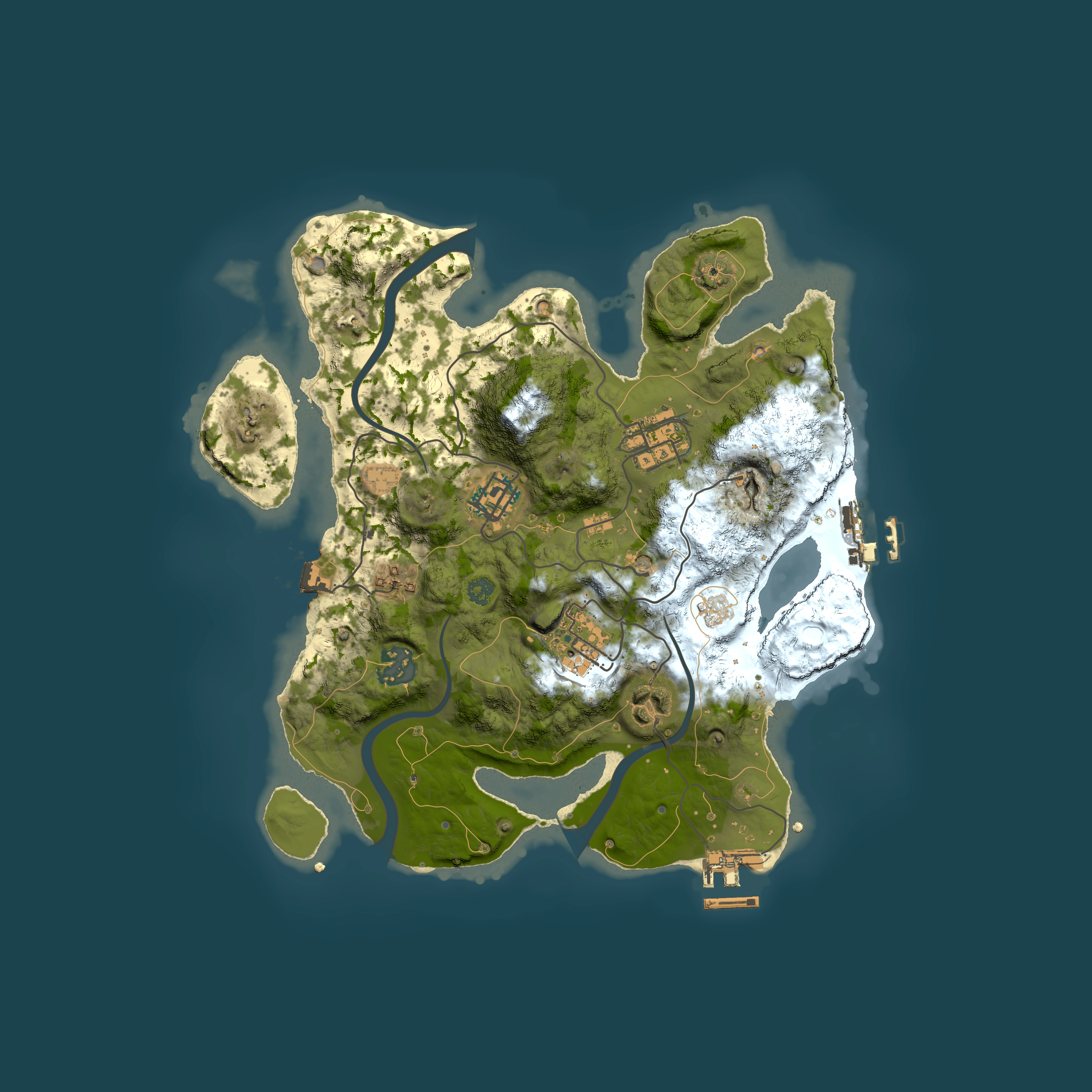 Full top-down render of Rust map seed 1752808870, 3000x3000m