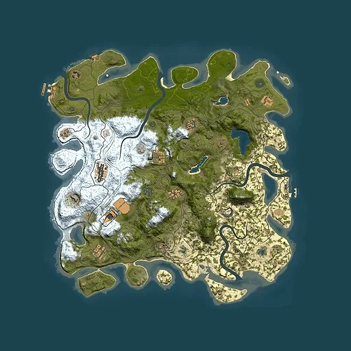 Rust map seed 53753800, 4500x4500m top-down preview