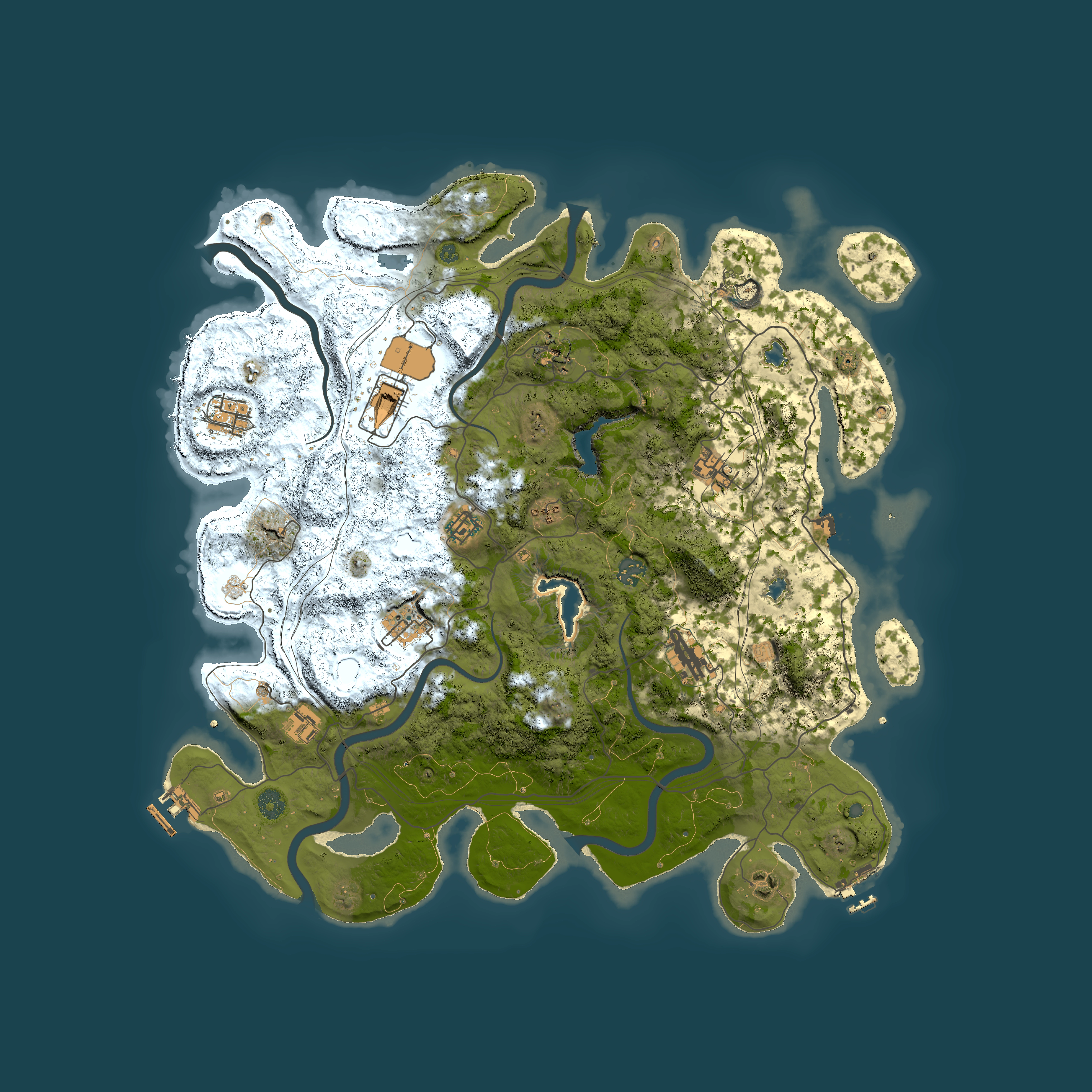 Full top-down render of Rust map seed 144112082, 4500x4500m