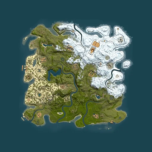 Rust map seed 1233609310, 4500x4500m top-down preview