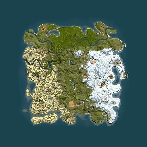 Rust map seed 614326254, 4500x4500m top-down preview
