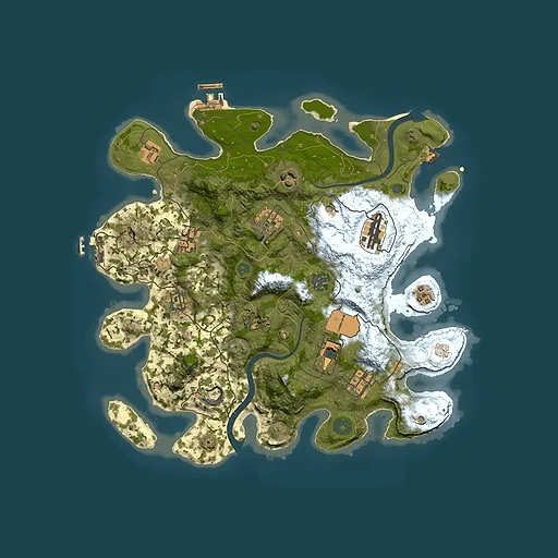 Rust map seed 826249281, 3500x3500m top-down preview