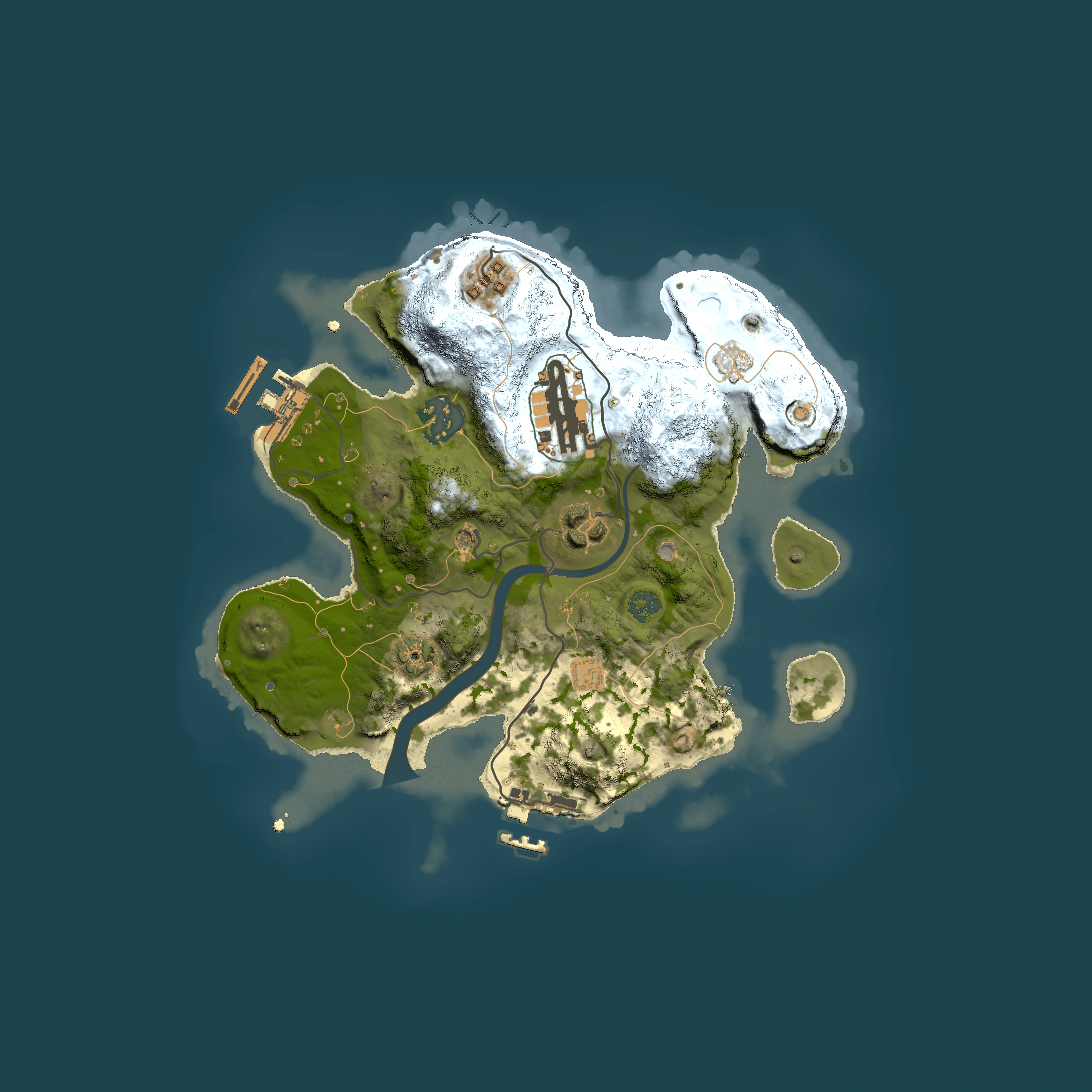 Full top-down render of Rust map seed 681576901, 2500x2500m