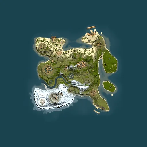 Rust map seed 1848369312, 2500x2500m top-down preview
