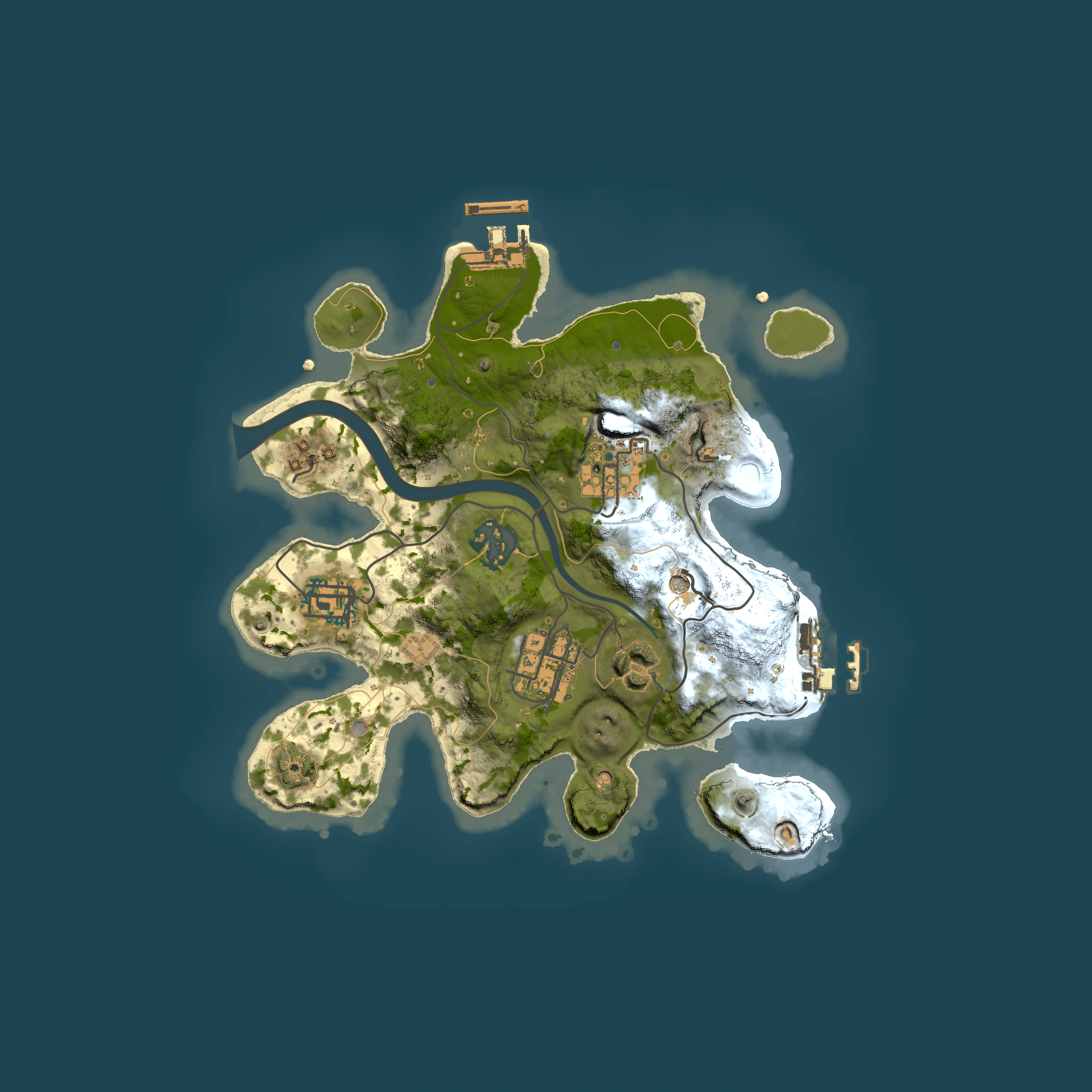 Full top-down render of Rust map seed 406293584, 2500x2500m