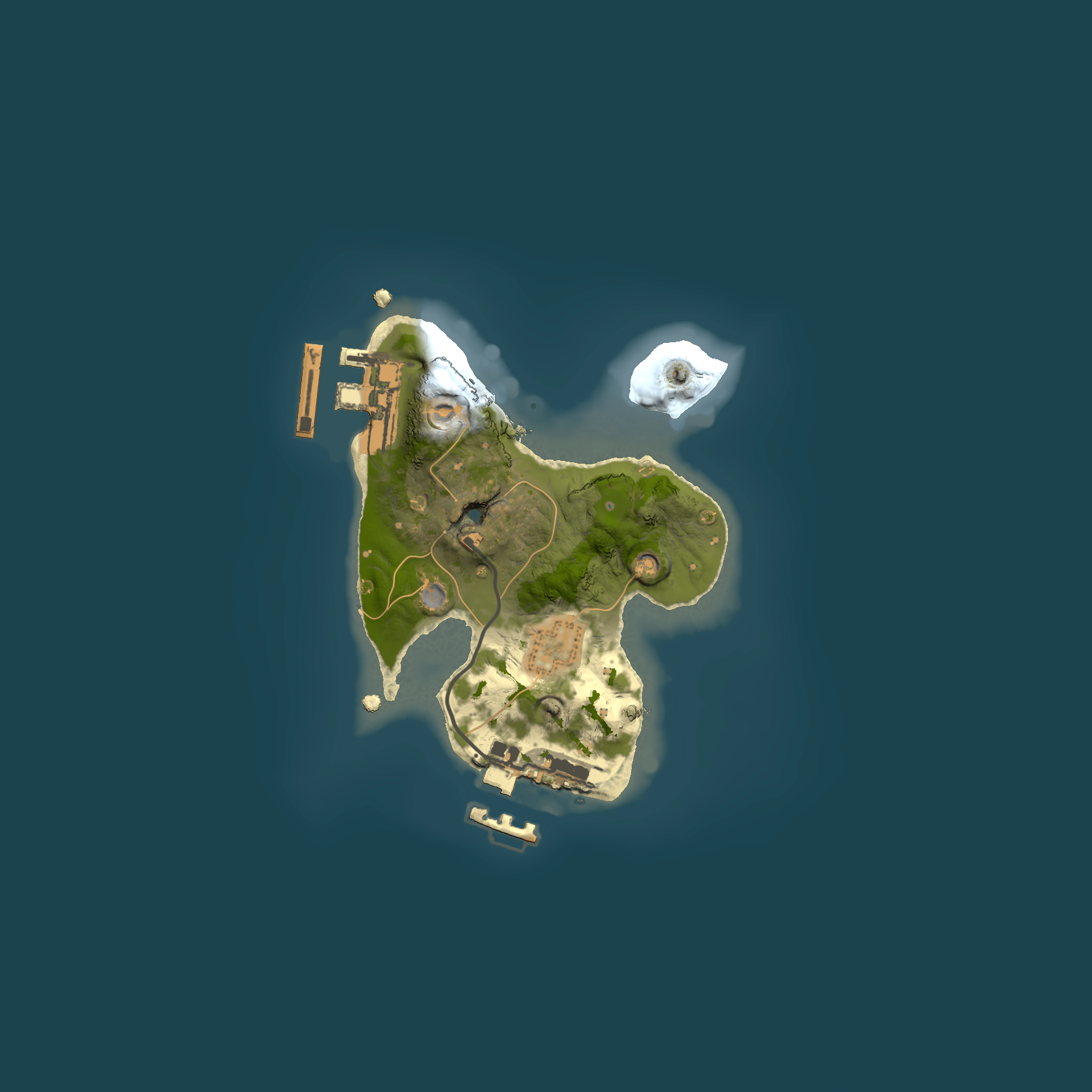 Full top-down render of Rust map seed 1289126973, 1500x1500m