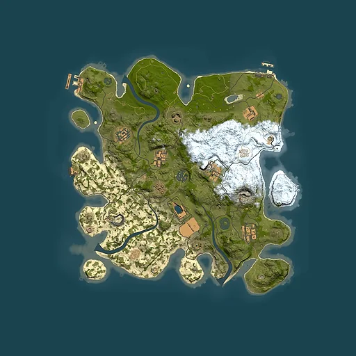 Rust map seed 1824428929, 3500x3500m top-down preview