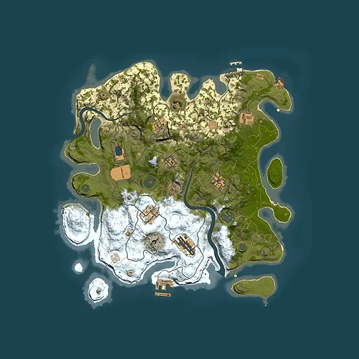 Rust map seed 87236695, 3500x3500m top-down preview
