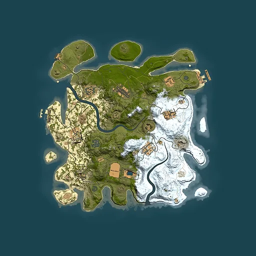 Rust map seed 970424815, 3500x3500m top-down preview