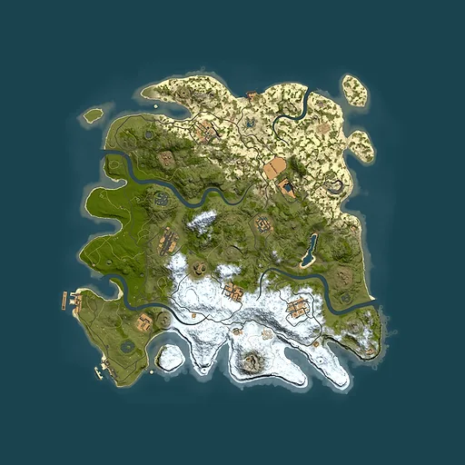 Rust map seed 1276036439, 4000x4000m top-down preview