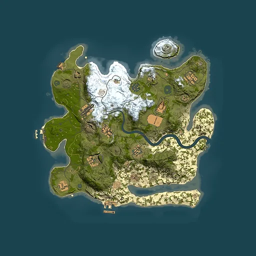 Rust map seed 509777856, 3500x3500m top-down preview