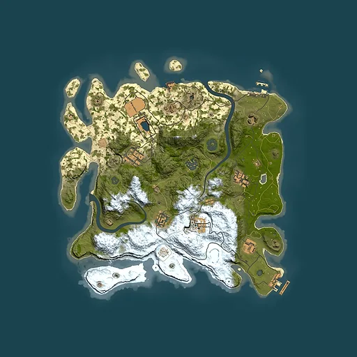 Rust map seed 822396692, 3500x3500m top-down preview