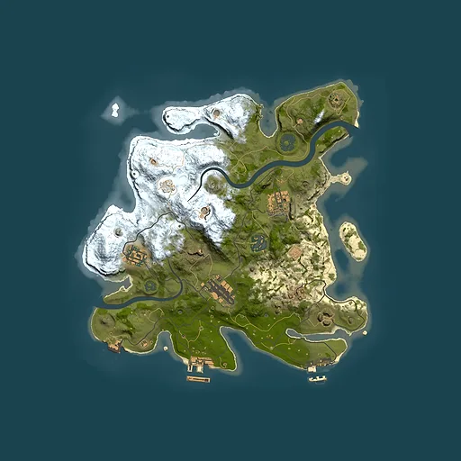 Rust map seed 1213594387, 3000x3000m top-down preview