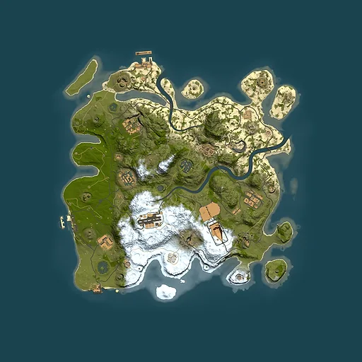 Rust map seed 772885769, 3500x3500m top-down preview
