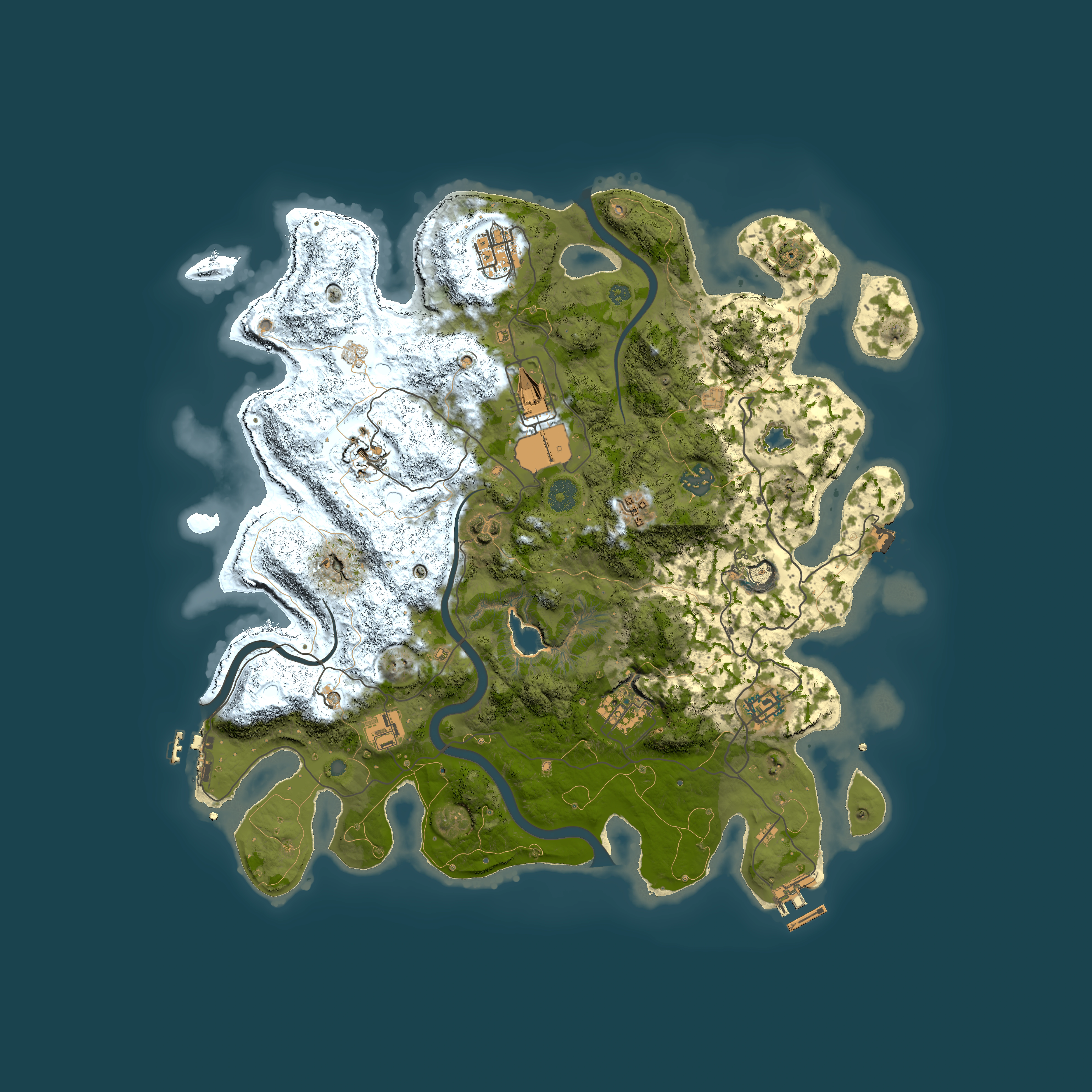 Full top-down render of Rust map seed 1011189659, 4000x4000m