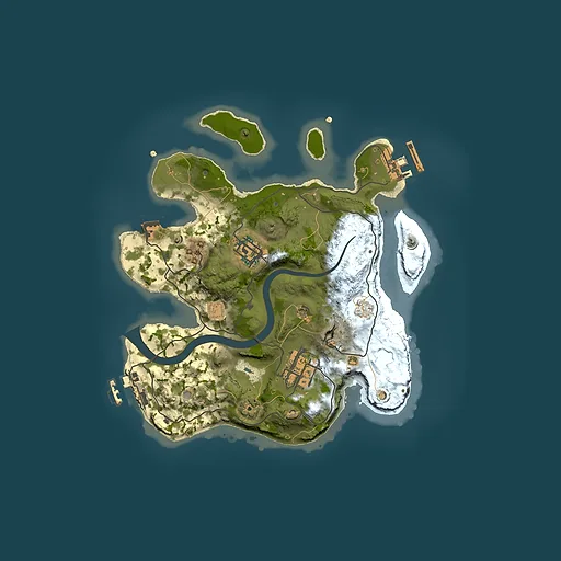 Rust map seed 869293233, 2500x2500m top-down preview