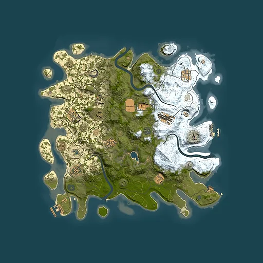 Rust map seed 1054192407, 4000x4000m top-down preview