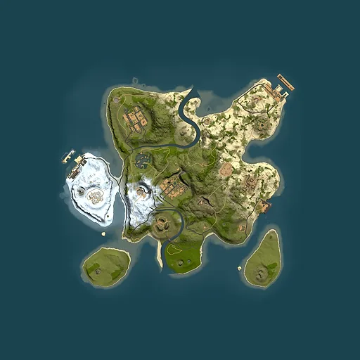 Rust map seed 12077098, 2500x2500m top-down preview