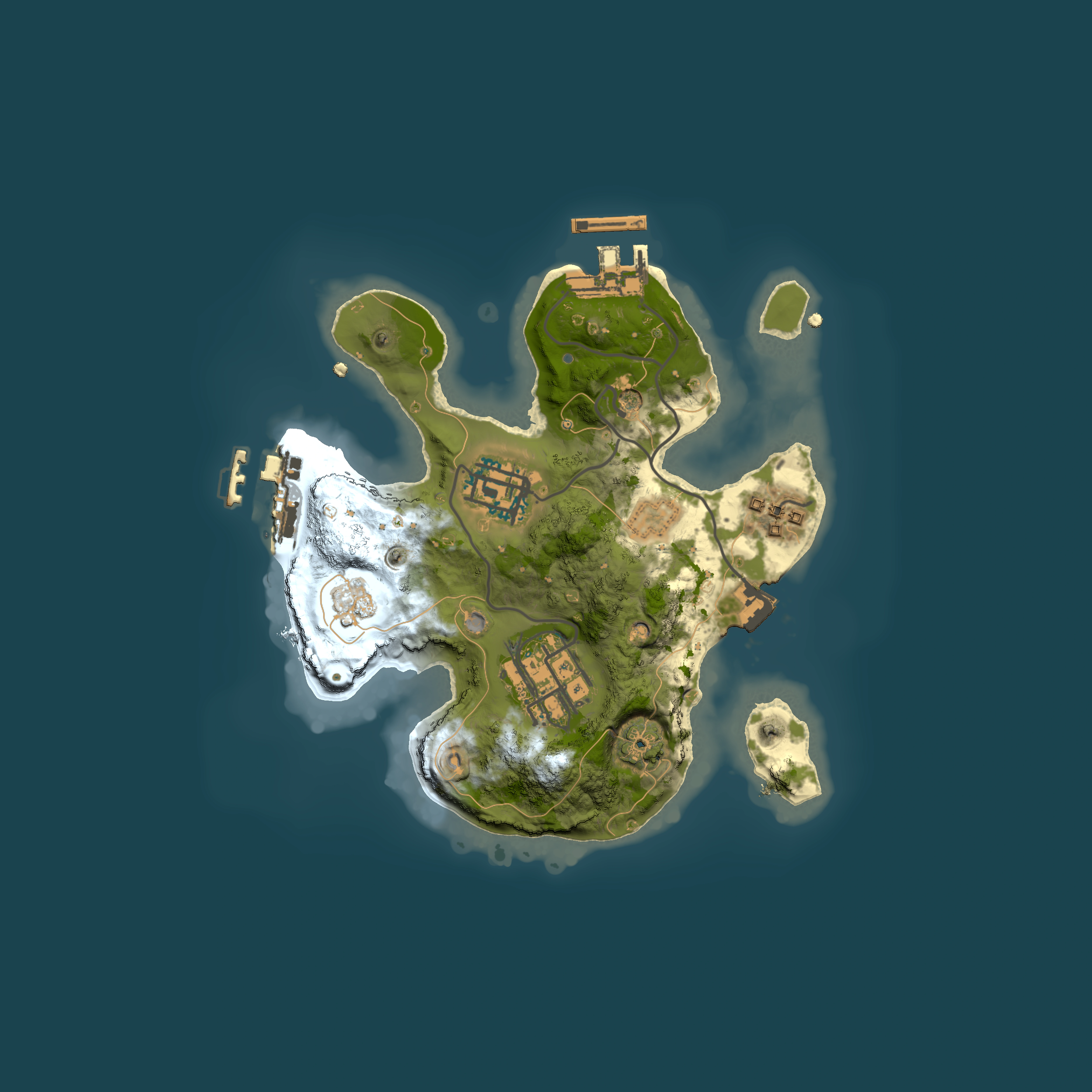 Full top-down render of Rust map seed 812963259, 2000x2000m