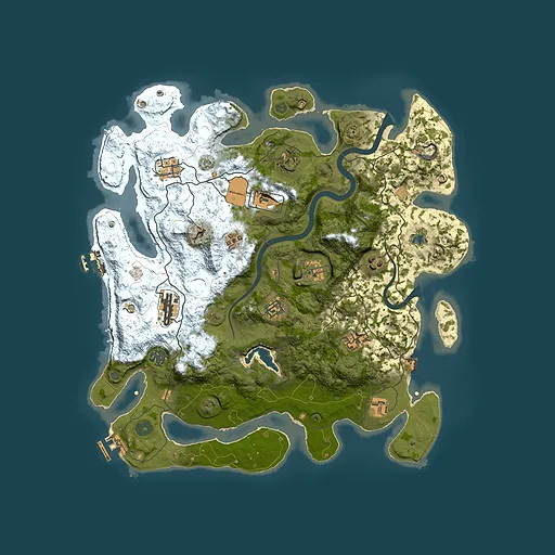 Rust map seed 1051095725, 4000x4000m top-down preview