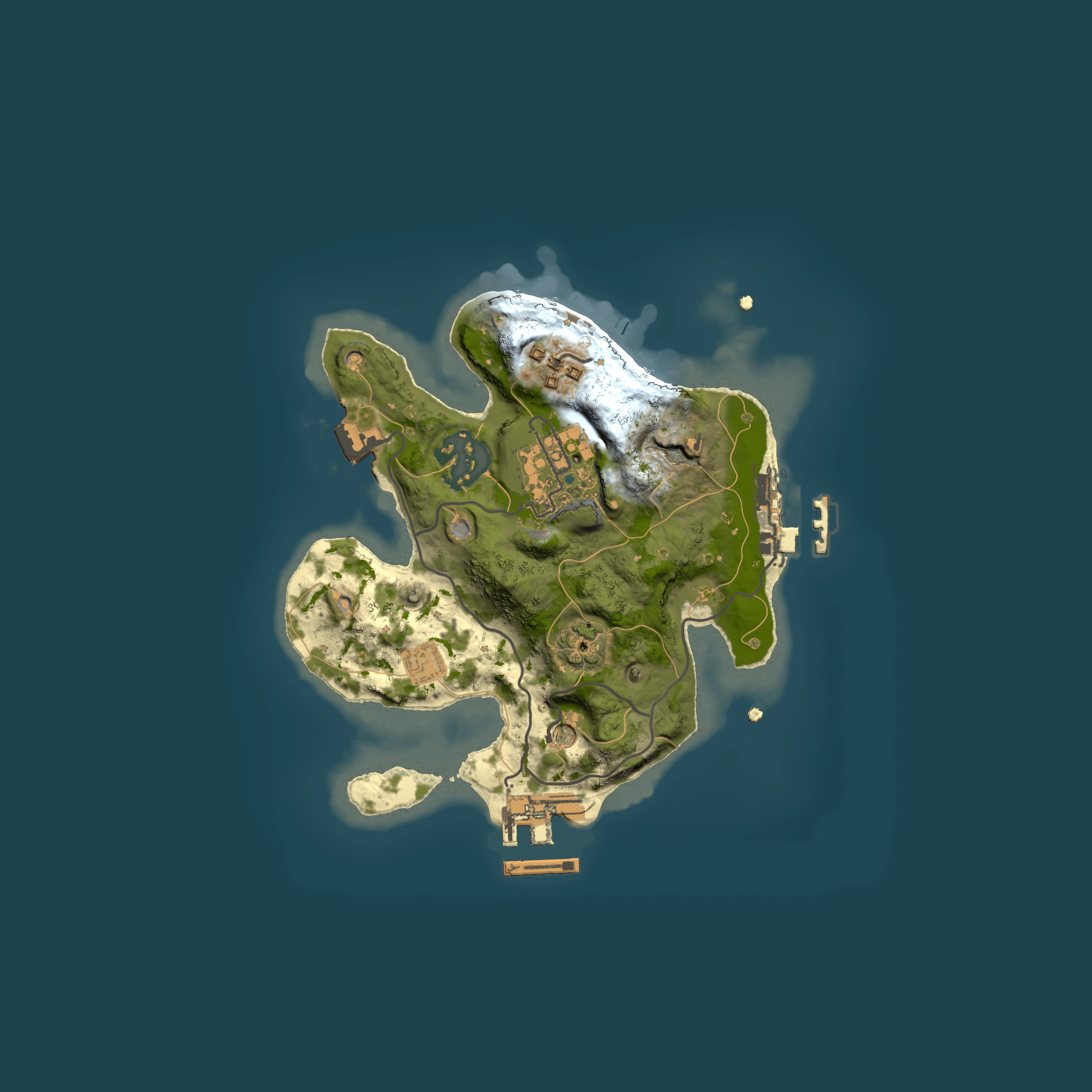 Full top-down render of Rust map seed 448954865, 2000x2000m
