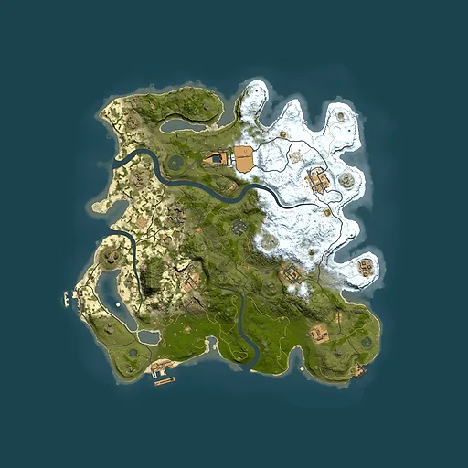 Rust map seed 1514264541, 3500x3500m top-down preview