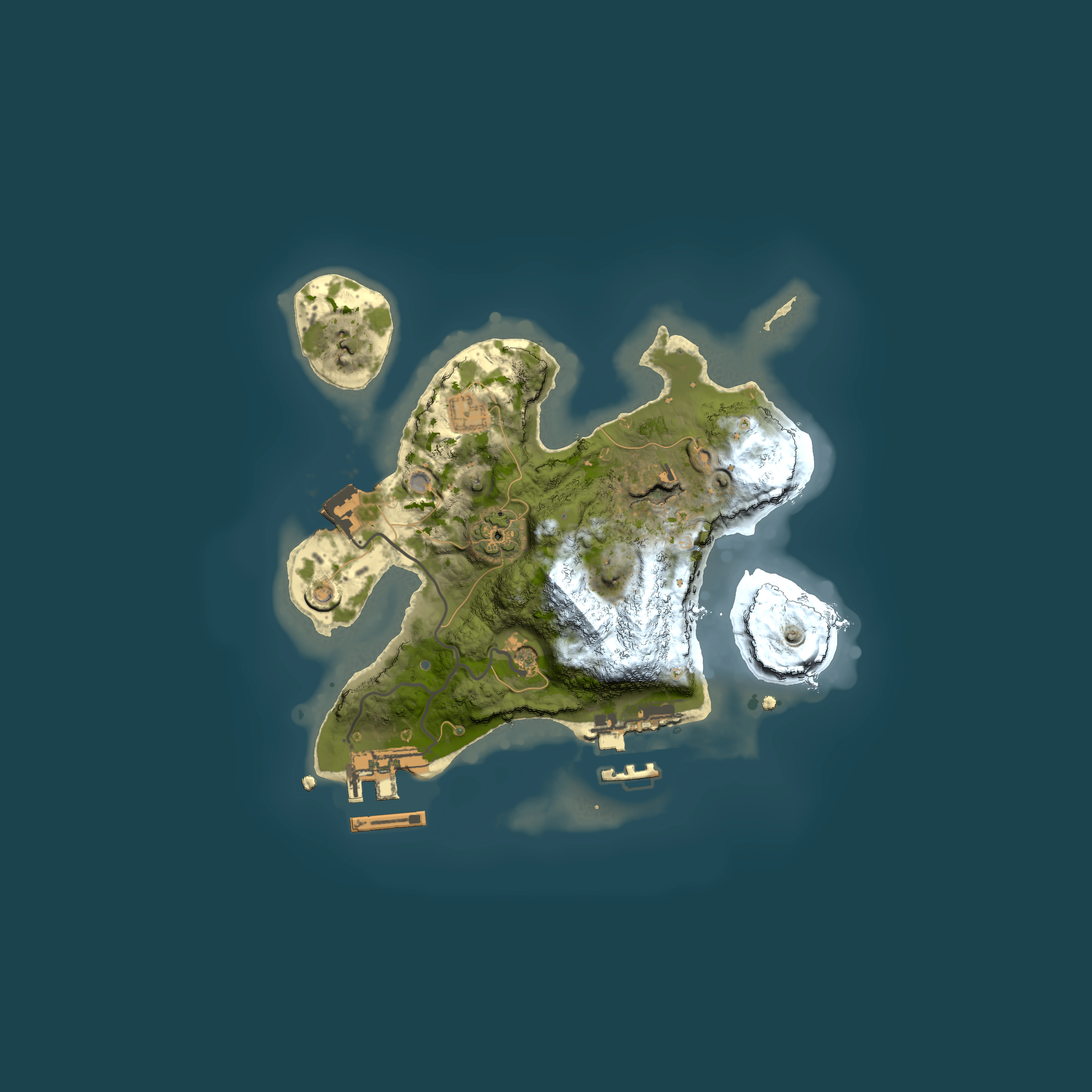 Full top-down render of Rust map seed 438706266, 2000x2000m