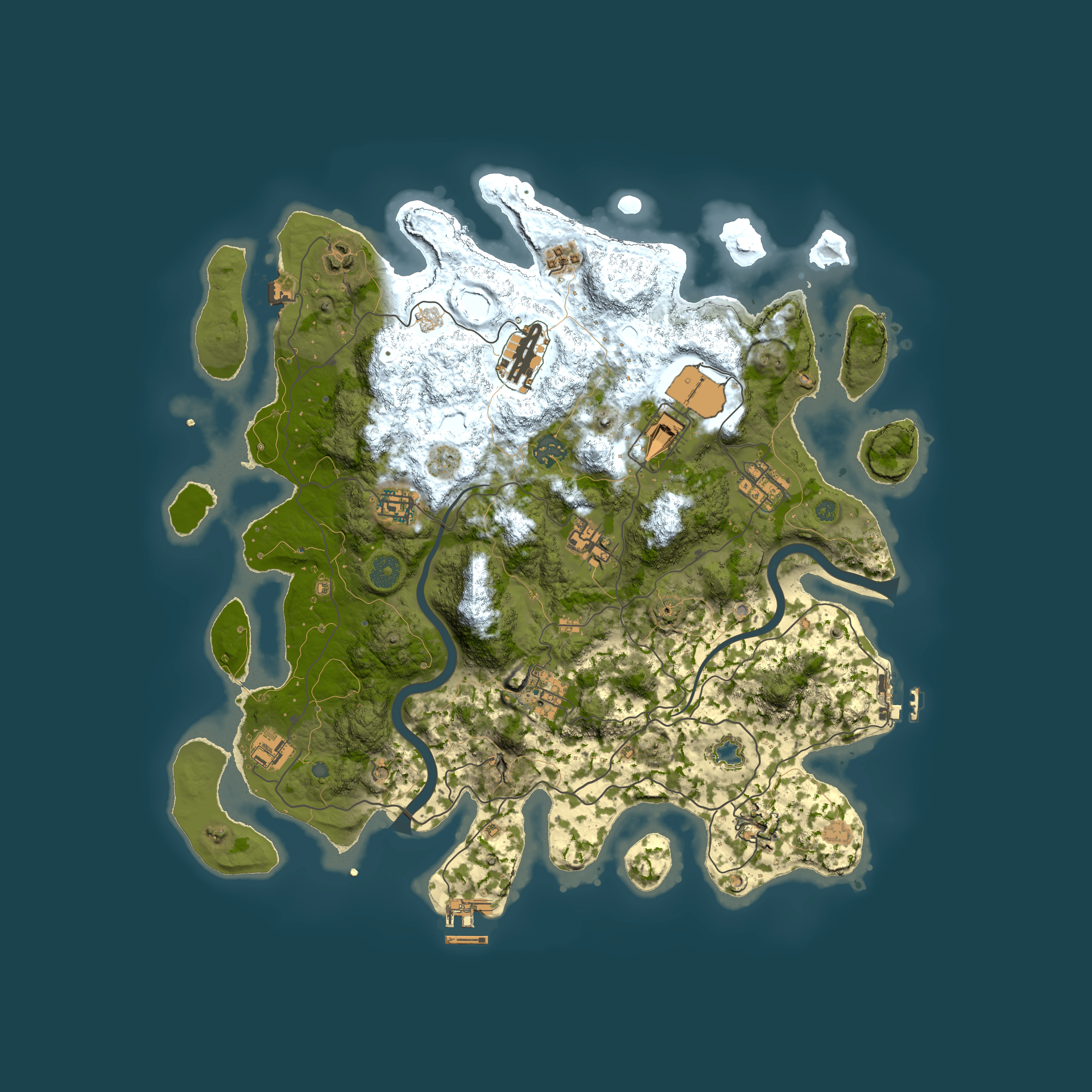Full top-down render of Rust map seed 816505407, 4000x4000m
