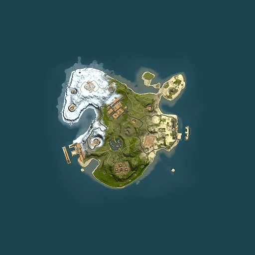 Rust map seed 1444374667, 2000x2000m top-down preview
