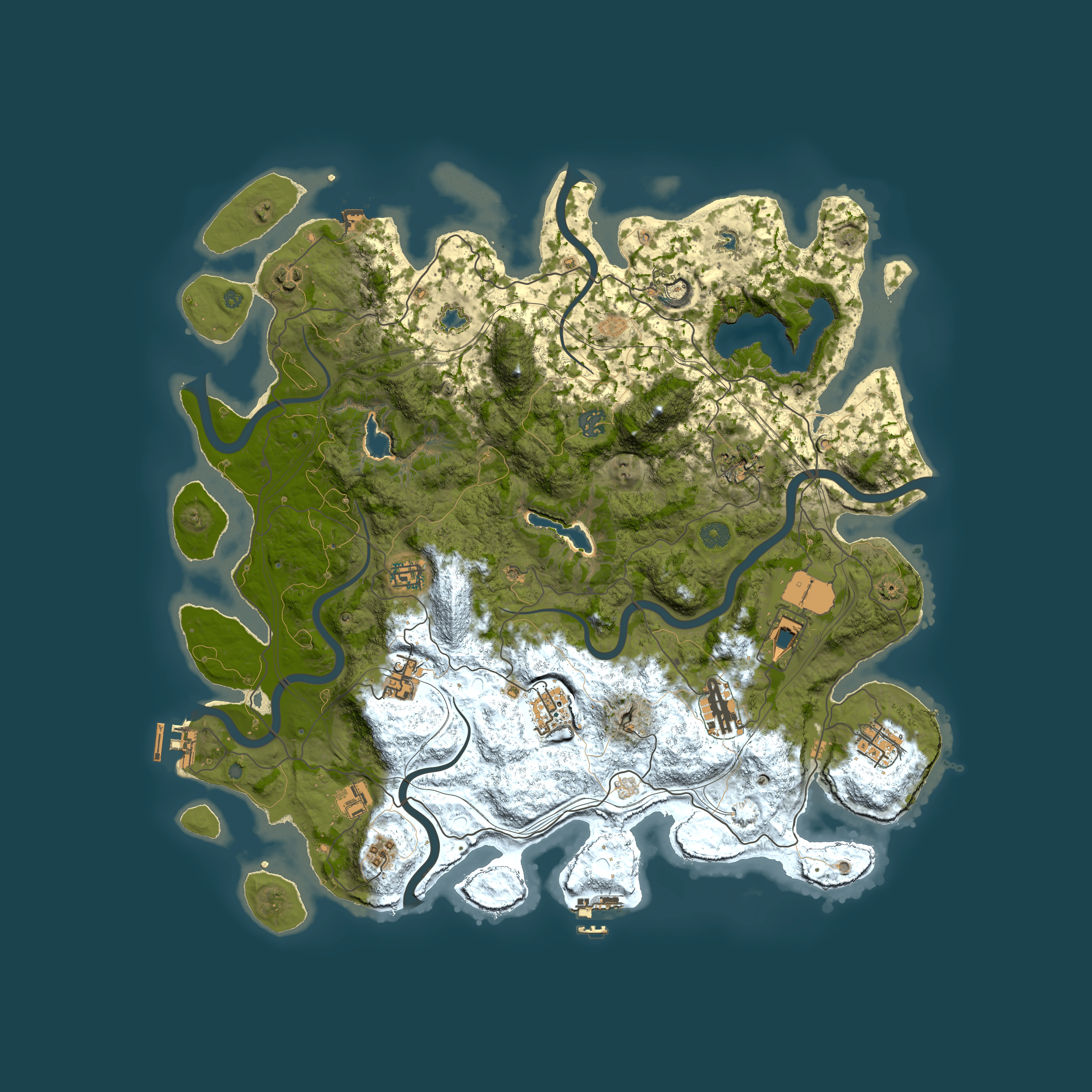 Full top-down render of Rust map seed 1284071930, 4500x4500m