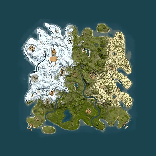 Rust map seed 1985616080, 4500x4500m top-down preview