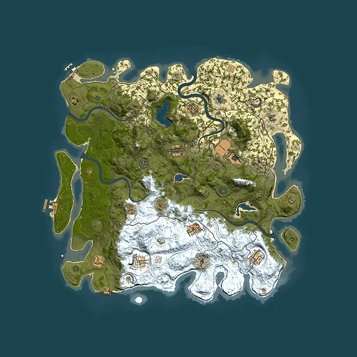 Rust map seed 625424518, 4500x4500m top-down preview