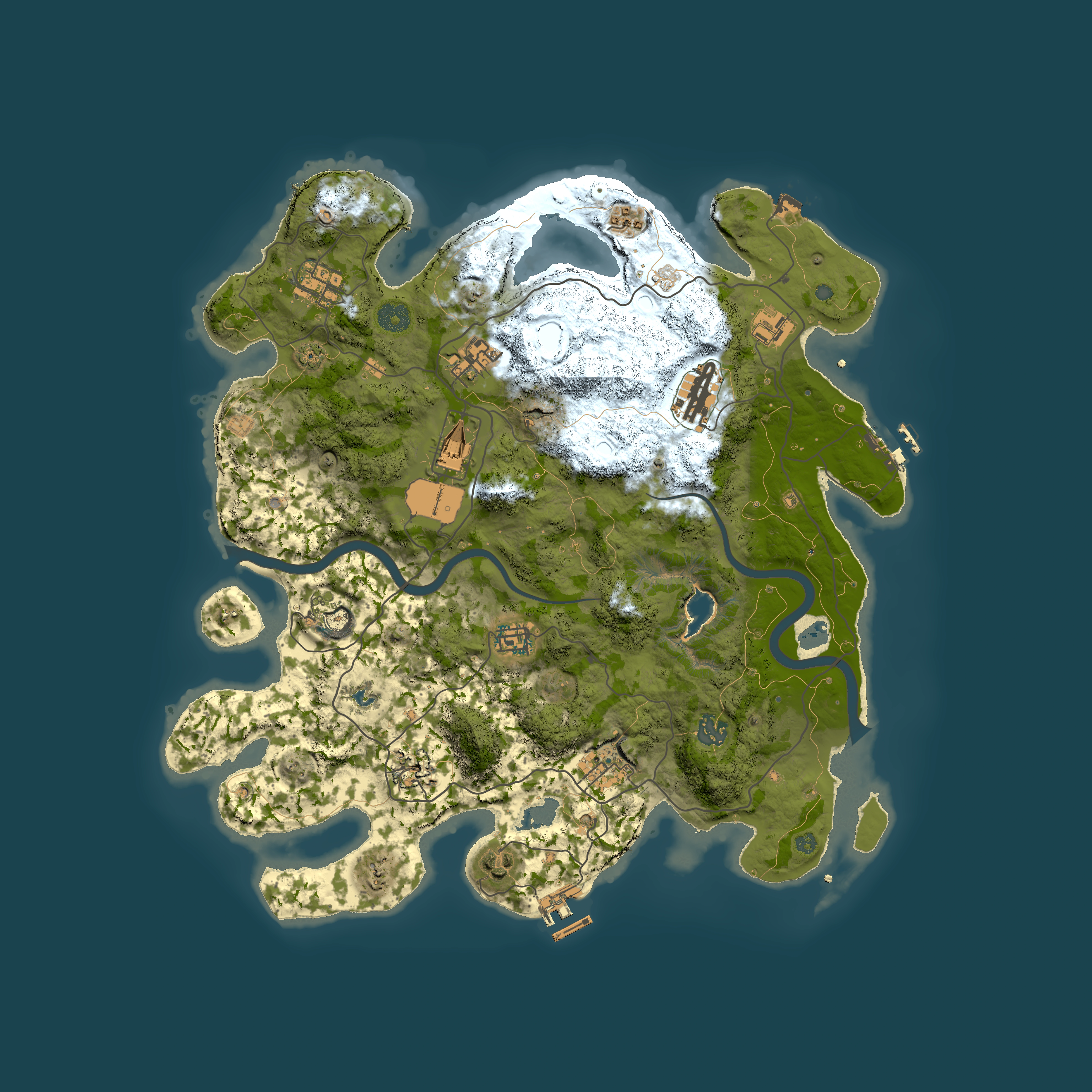 Full top-down render of Rust map seed 903121492, 4000x4000m