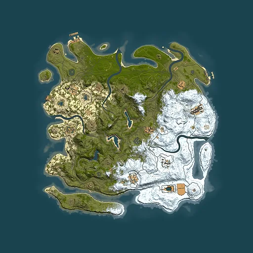 Rust map seed 1699194633, 4500x4500m top-down preview