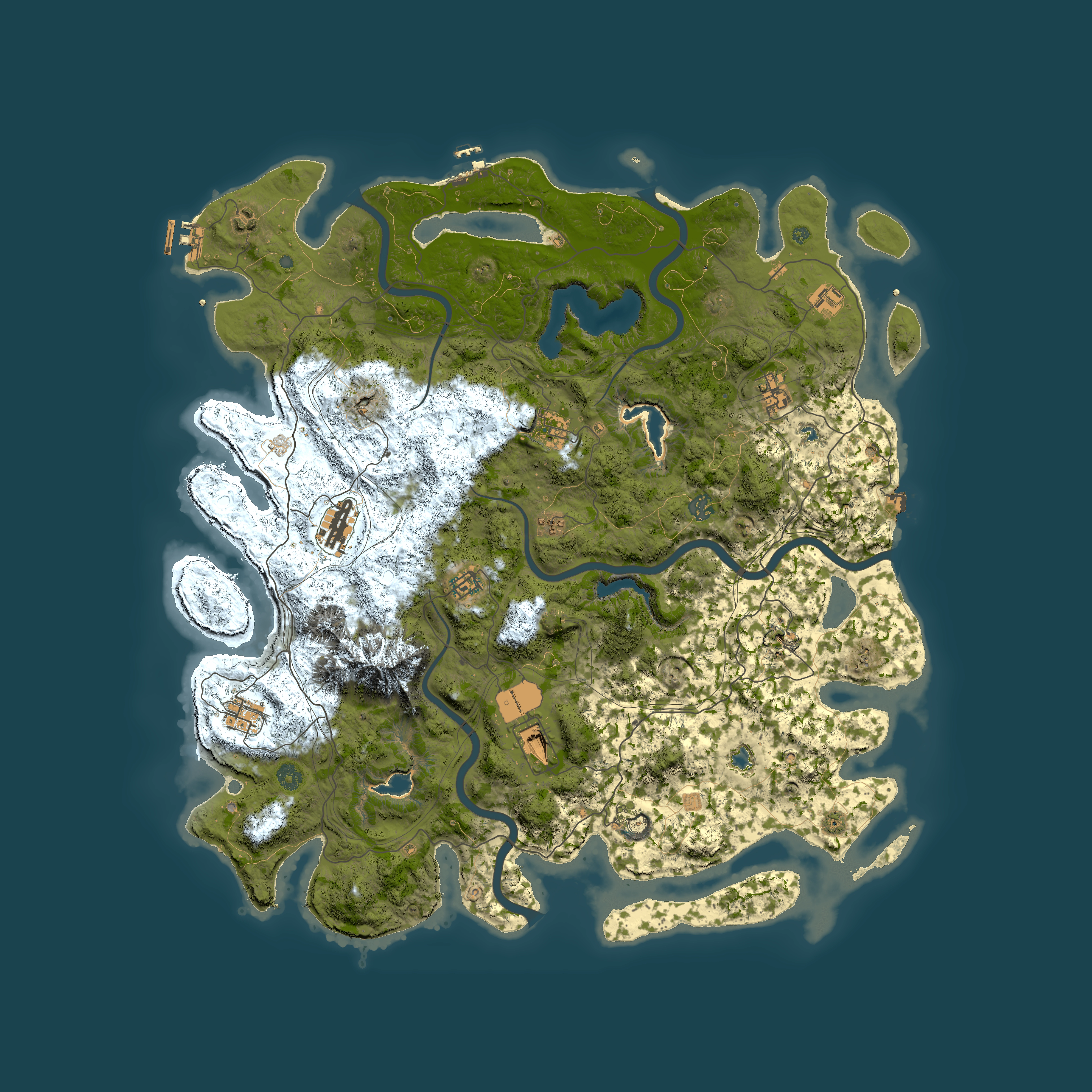 Full top-down render of Rust map seed 1808081250, 5000x5000m