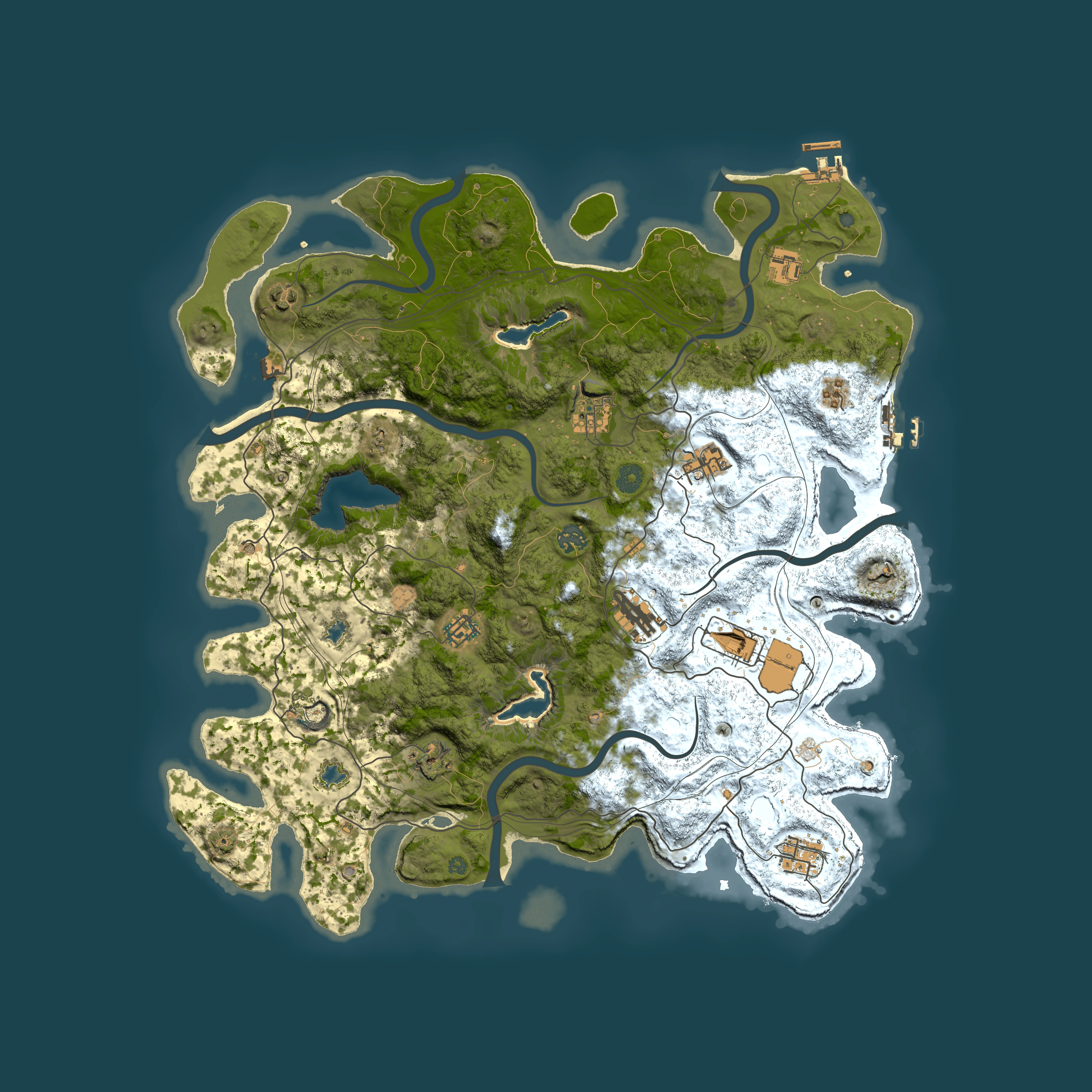 Full top-down render of Rust map seed 1063620706, 4500x4500m