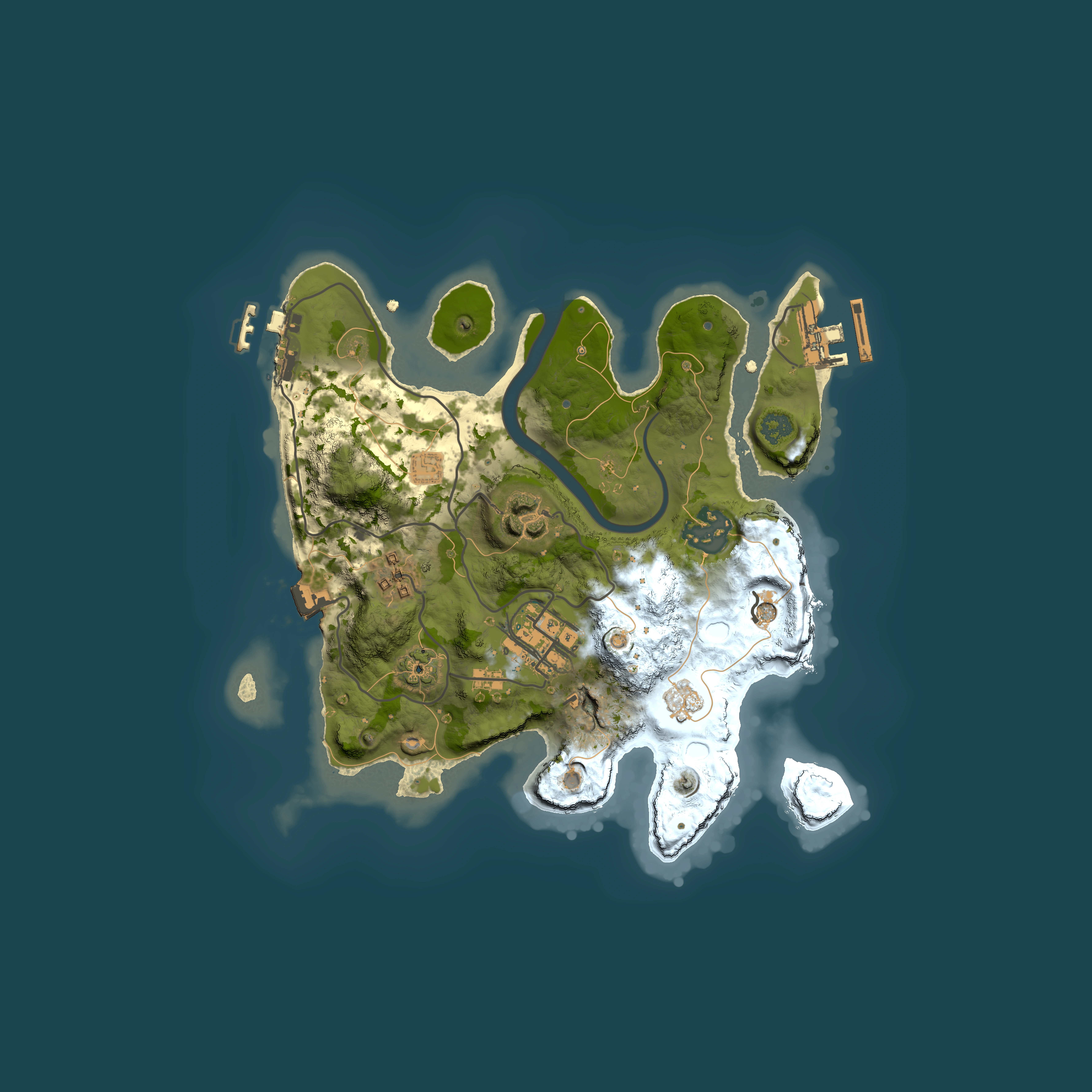 Full top-down render of Rust map seed 447879789, 2500x2500m