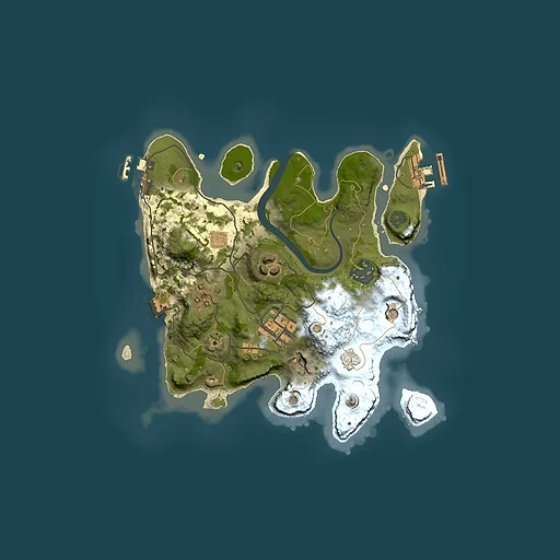 Rust map seed 447879789, 2500x2500m top-down preview