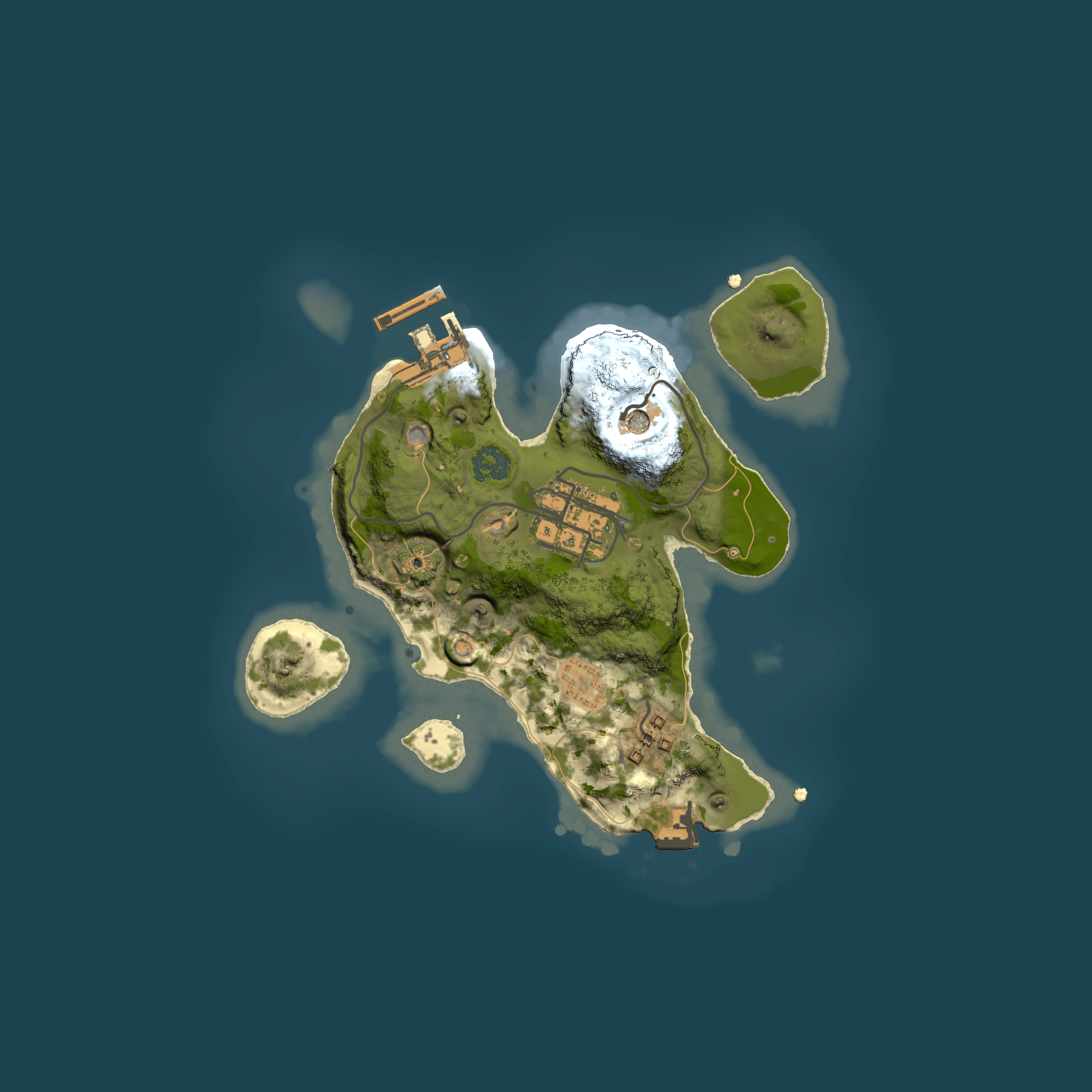 Full top-down render of Rust map seed 690949862, 2000x2000m