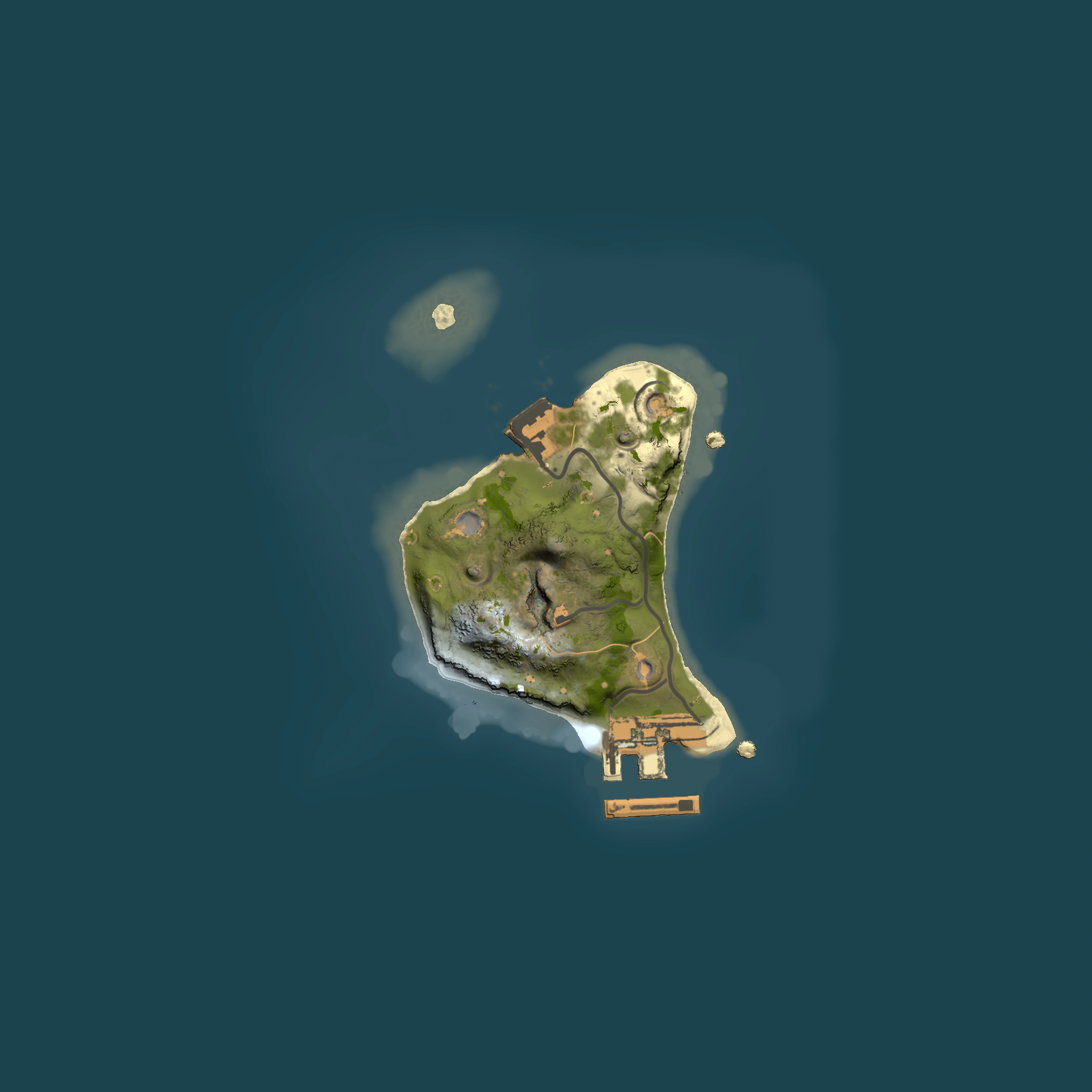 Full top-down render of Rust map seed 1112901863, 1500x1500m