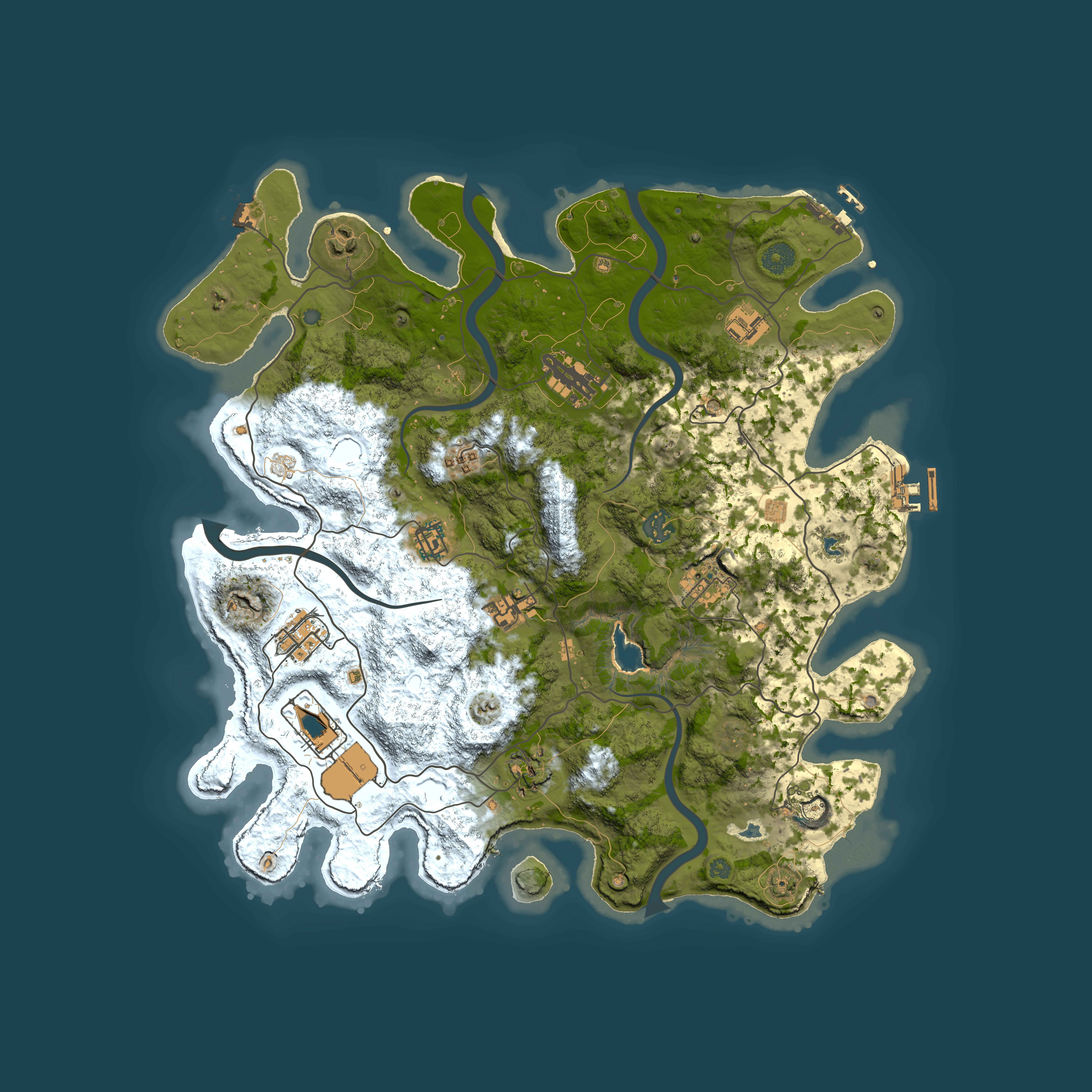 Full top-down render of Rust map seed 1726063199, 4000x4000m