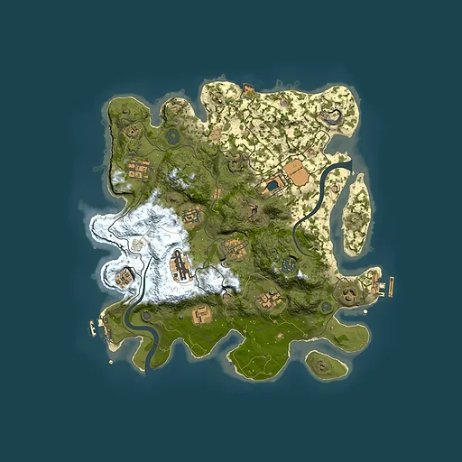 Rust map seed 1668352093, 3500x3500m top-down preview