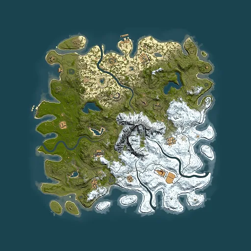 Rust map seed 401212697, 5000x5000m top-down preview